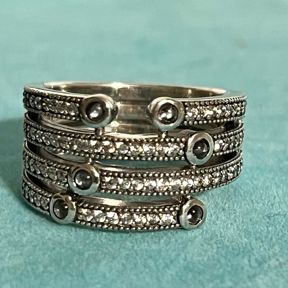 Pandora Shimmering Ocean Ring Size 7